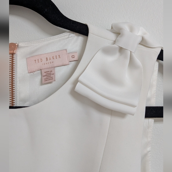 Ted Baker White Bow-Accent Sleeveless Dress - Picture 2 of 3